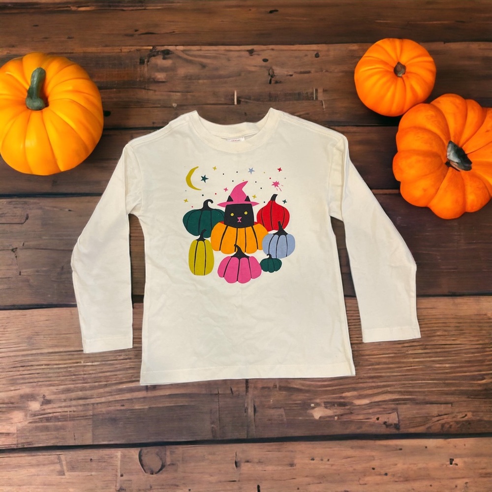 Hanna Andersson Long Sleeve Halloween Graphic Tee In Cotton Jersey